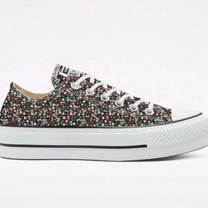 Converse Black Vintage Floral Chuck Taylor All Star platform